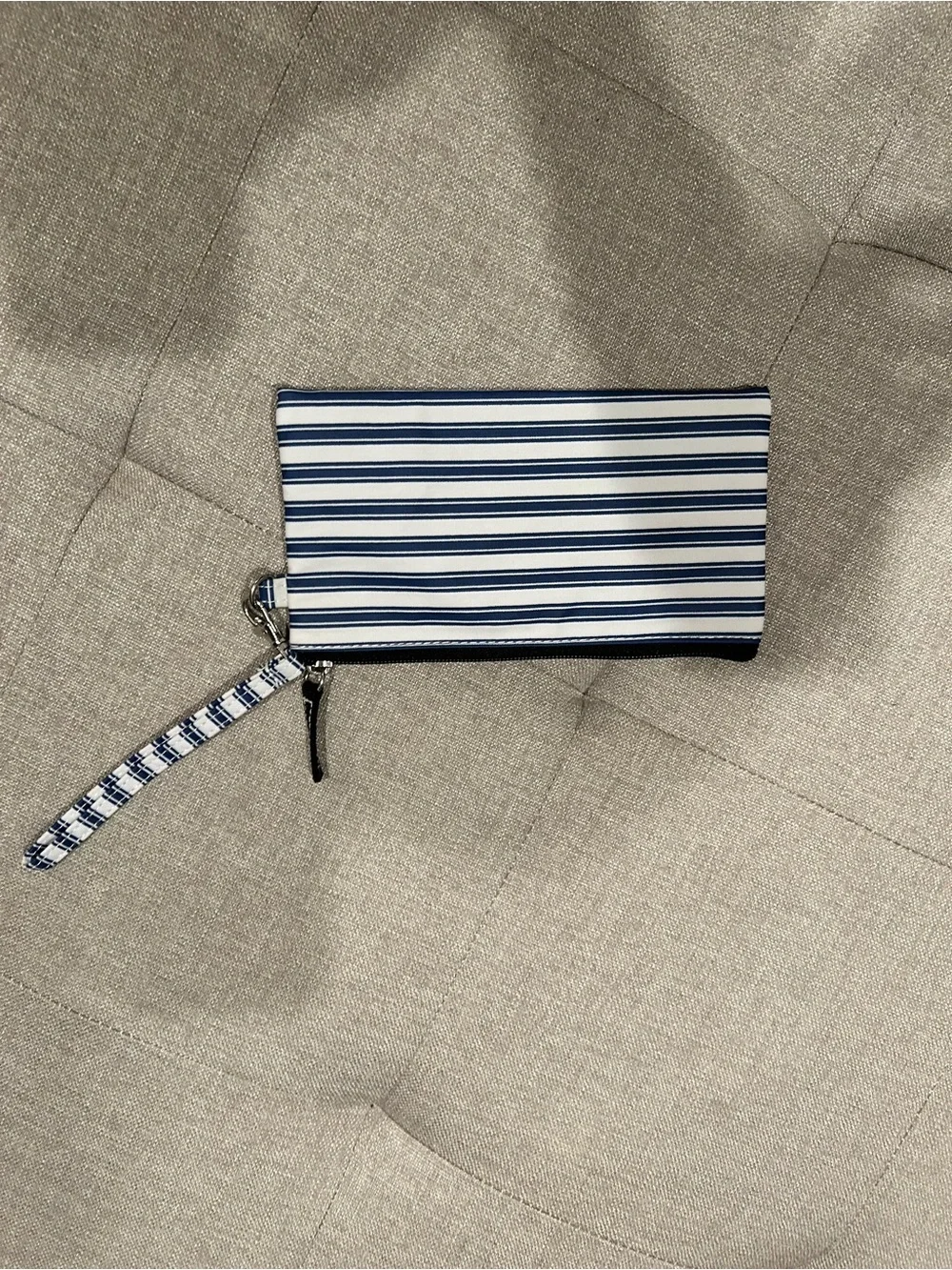 Scout Striped Wristlet Pouch - Blue & White